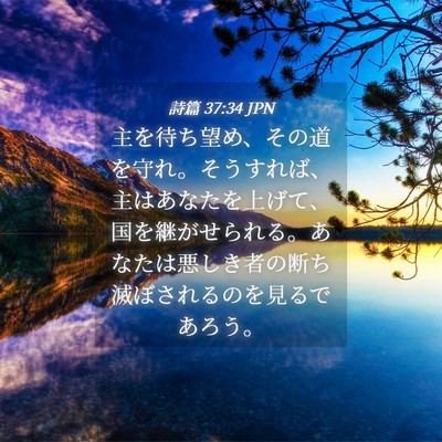 Picture 04 - 詩篇 37:34 JPN - 主を待ち望め、その道を守れ。そう - Bible Verse Picture