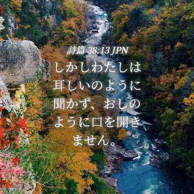 Picture 04 - 詩篇 38:13 JPN - しかしわたしは耳しいのように聞か - Bible Verse Picture