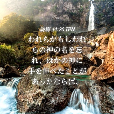 Picture 04 - 詩篇 44:20 JPN - われらがもしわれらの神の名を忘れ - Bible Verse Picture
