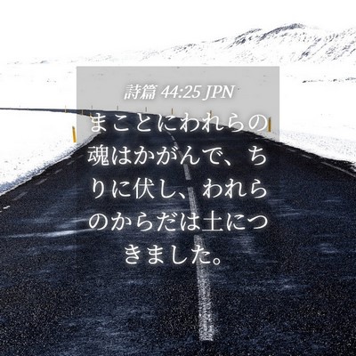 Picture 04 - 詩篇 44:25 JPN - まことにわれらの魂はかがんで、ち - Bible Verse Picture