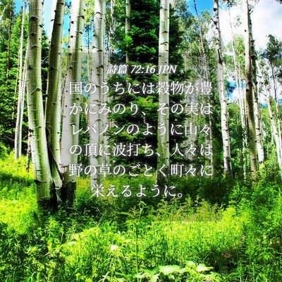 Picture 04 - 詩篇 72:16 JPN - 国のうちには穀物が豊かにみのり、 - Bible Verse Picture