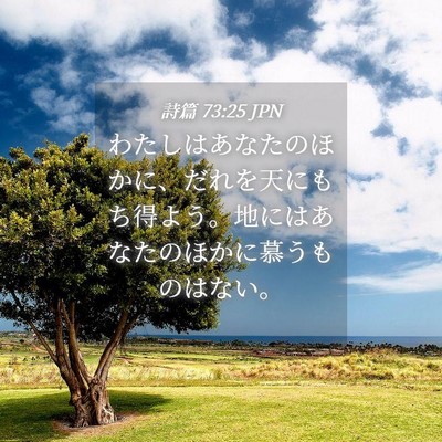 Picture 04 - 詩篇 73:25 JPN - わたしはあなたのほかに、だれを天 - Bible Verse Picture