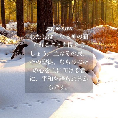Picture 04 - 詩篇 85:8 JPN - わたしは主なる神の語られることを - Bible Verse Picture
