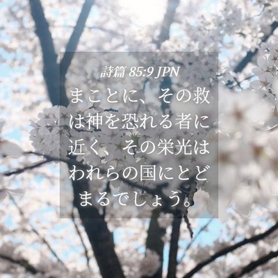 Picture 04 - 詩篇 85:9 JPN - まことに、その救は神を恐れる者に - Bible Verse Picture
