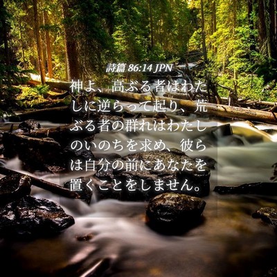 Picture 04 - 詩篇 86:14 JPN - 神よ、高ぶる者はわたしに逆らって - Bible Verse Picture