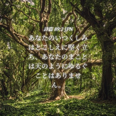 Picture 04 - 詩篇 89:2 JPN - あなたのいつくしみはとこしえに堅 - Bible Verse Picture