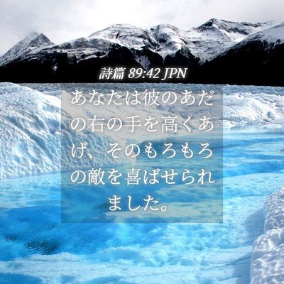 Picture 04 - 詩篇 89:42 JPN - あなたは彼のあだの右の手を高くあ - Bible Verse Picture