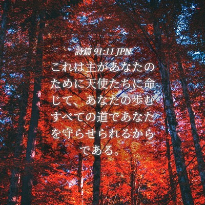Picture 04 - 詩篇 91:11 JPN - これは主があなたのために天使たち - Bible Verse Picture