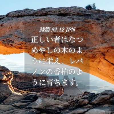 Picture 04 - 詩篇 92:12 JPN - 正しい者はなつめやしの木のように - Bible Verse Picture