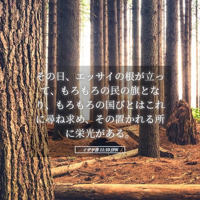 Picture 05 - イザヤ書 11:10 JPN - その日、エッサイの根が立って、も - Bible Verse Picture