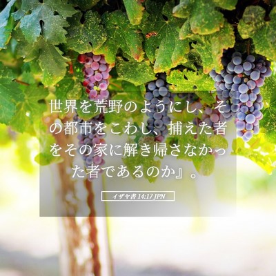 Picture 05 - イザヤ書 14:17 JPN - 世界を荒野のようにし、その都市を - Bible Verse Picture