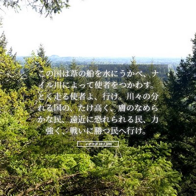 Picture 05 - イザヤ書 18:2 JPN - この国は葦の船を水にうかべ、ナイ - Bible Verse Picture
