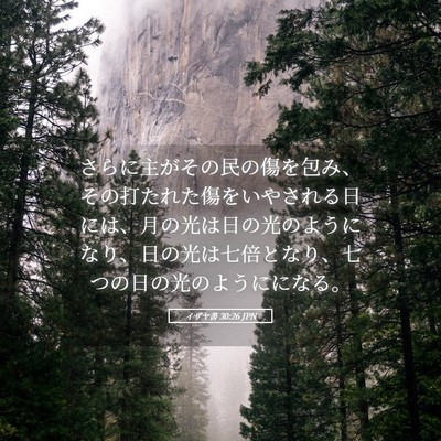 Picture 05 - イザヤ書 30:26 JPN - さらに主がその民の傷を包み、その - Bible Verse Picture