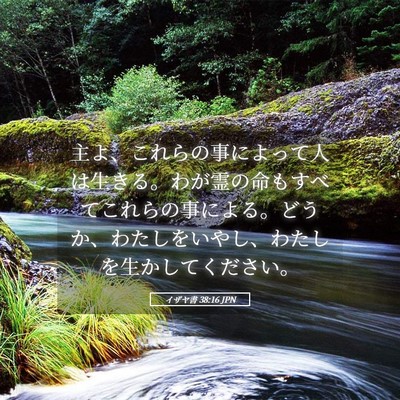 Picture 05 - イザヤ書 38:16 JPN - 主よ、これらの事によって人は生き - Bible Verse Picture