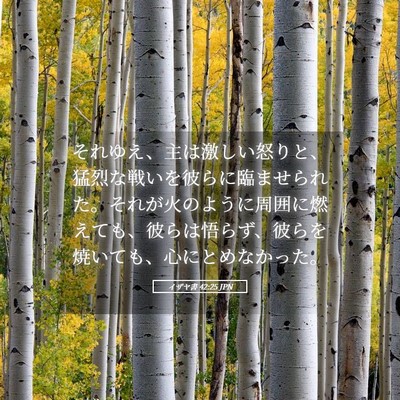 Picture 05 - イザヤ書 42:25 JPN - それゆえ、主は激しい怒りと、猛烈 - Bible Verse Picture