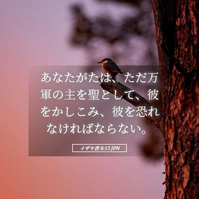 Picture 05 - イザヤ書 8:13 JPN - あなたがたは、ただ万軍の主を聖と - Bible Verse Picture