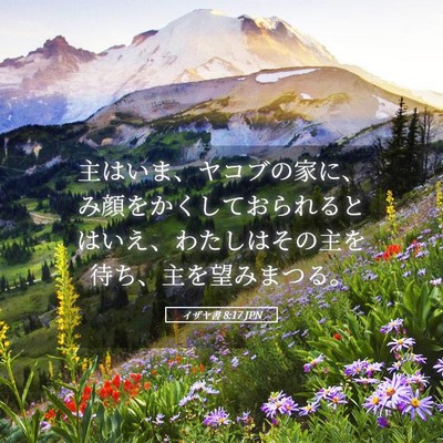 Picture 05 - イザヤ書 8:17 JPN - 主はいま、ヤコブの家に、み顔をか - Bible Verse Picture