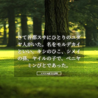 Picture 05 - エステル記 2:5 JPN - さて首都スサにひとりのユダヤ人が - Bible Verse Picture