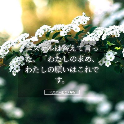 Picture 05 - エステル記 5:7 JPN - エステルは答えて言った、「わたし - Bible Verse Picture