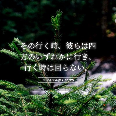 Picture 05 - エゼキエル書 1:17 JPN - その行く時、彼らは四方のいずれか - Bible Verse Picture