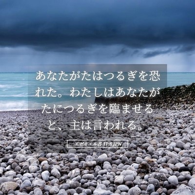 Picture 05 - エゼキエル書 11:8 JPN - あなたがたはつるぎを恐れた。わた - Bible Verse Picture