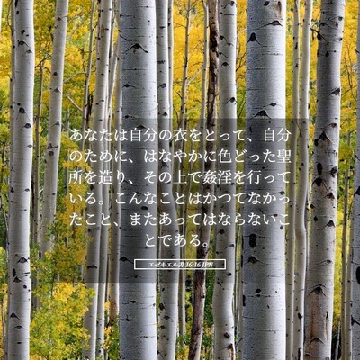 Picture 05 - エゼキエル書 16:16 JPN - あなたは自分の衣をとって、自分の - Bible Verse Picture