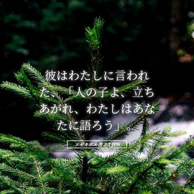 Picture 05 - エゼキエル書 2:1 JPN - 彼はわたしに言われた、「人の子よ - Bible Verse Picture