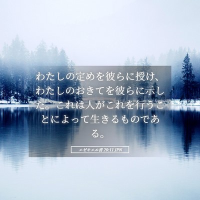 Picture 05 - エゼキエル書 20:11 JPN - わたしの定めを彼らに授け、わたし - Bible Verse Picture