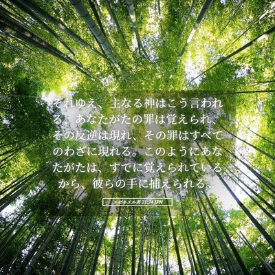 Picture 05 - エゼキエル書 21:24 JPN - それゆえ、主なる神はこう言われる - Bible Verse Picture