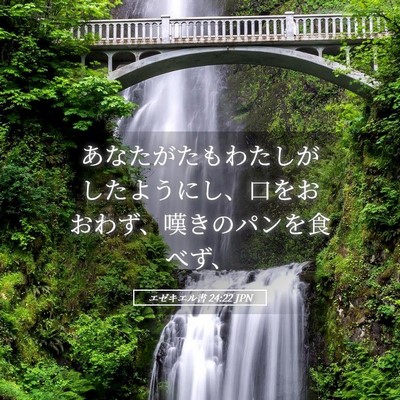Picture 05 - エゼキエル書 24:22 JPN - あなたがたもわたしがしたようにし - Bible Verse Picture