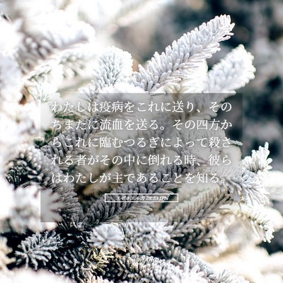 Picture 05 - エゼキエル書 28:23 JPN - わたしは疫病をこれに送り、そのち - Bible Verse Picture