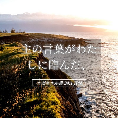 Picture 05 - エゼキエル書 34:1 JPN - 主の言葉がわたしに臨んだ、 - Bible Verse Picture