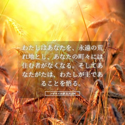 Picture 05 - エゼキエル書 35:9 JPN - わたしはあなたを、永遠の荒れ地と - Bible Verse Picture