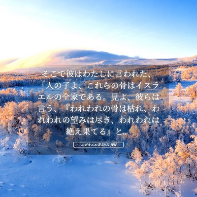Picture 05 - エゼキエル書 37:11 JPN - そこで彼はわたしに言われた、「人 - Bible Verse Picture