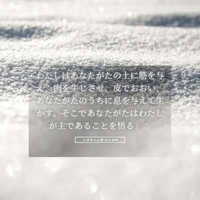 Picture 05 - エゼキエル書 37:6 JPN - わたしはあなたがたの上に筋を与え - Bible Verse Picture