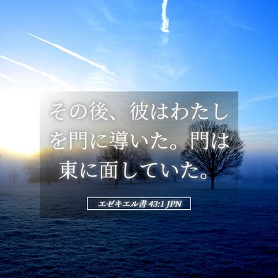Picture 05 - エゼキエル書 43:1 JPN - その後、彼はわたしを門に導いた。 - Bible Verse Picture