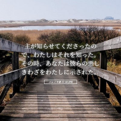 Picture 05 - エレミヤ書 11:18 JPN - 主が知らせてくださったので、わた - Bible Verse Picture