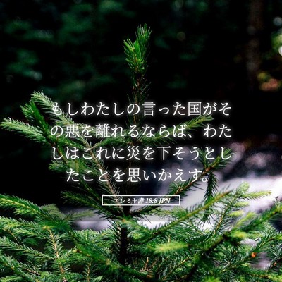 Picture 05 - エレミヤ書 18:8 JPN - もしわたしの言った国がその悪を離 - Bible Verse Picture