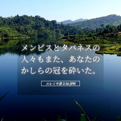 Picture 05 - エレミヤ書 2:16 JPN - メンピスとタパネスの人々もまた、 - Bible Verse Picture