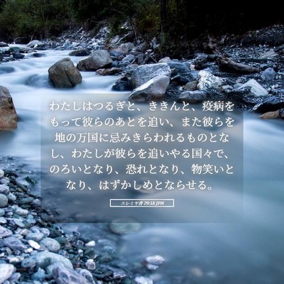 Picture 05 - エレミヤ書 29:18 JPN - わたしはつるぎと、ききんと、疫病 - Bible Verse Picture