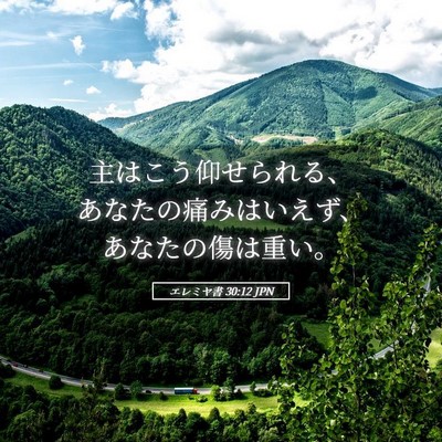 Picture 05 - エレミヤ書 30:12 JPN - 主はこう仰せられる、あなたの痛み - Bible Verse Picture