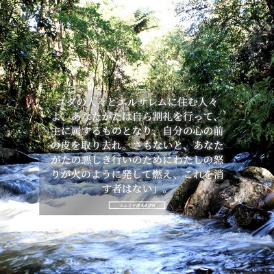 Picture 05 - エレミヤ書 4:4 JPN - ユダの人々とエルサレムに住む人々 - Bible Verse Picture