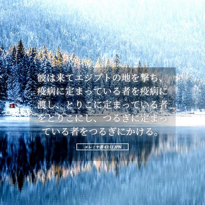 Picture 05 - エレミヤ書 43:11 JPN - 彼は来てエジプトの地を撃ち、疫病 - Bible Verse Picture