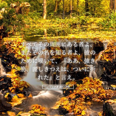 Picture 05 - エレミヤ書 48:17 JPN - すべてその周囲にある者よ、またそ - Bible Verse Picture