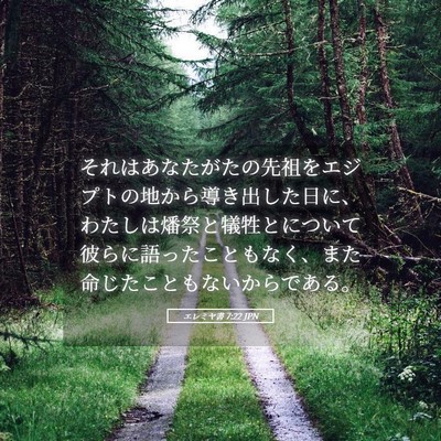 Picture 05 - エレミヤ書 7:22 JPN - それはあなたがたの先祖をエジプト - Bible Verse Picture