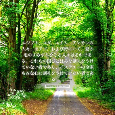 Picture 05 - エレミヤ書 9:26 JPN - エジプト、ユダ、エドム、アンモン - Bible Verse Picture