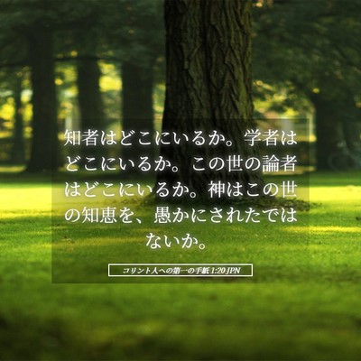 Picture 05 - コリント人への第一の手紙 1:20 JPN - 知者はどこにいるか。学者はどこに - Bible Verse Picture