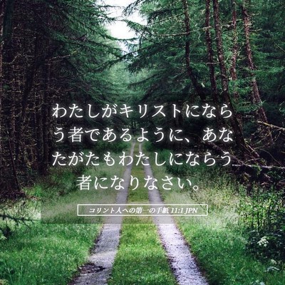 Picture 05 - コリント人への第一の手紙 11:1 JPN - わたしがキリストにならう者である - Bible Verse Picture