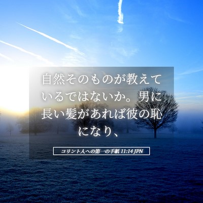 Picture 05 - コリント人への第一の手紙 11:14 JPN - 自然そのものが教えているではない - Bible Verse Picture