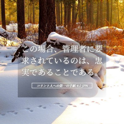 Picture 05 - コリント人への第一の手紙 4:2 JPN - この場合、管理者に要求されている - Bible Verse Picture